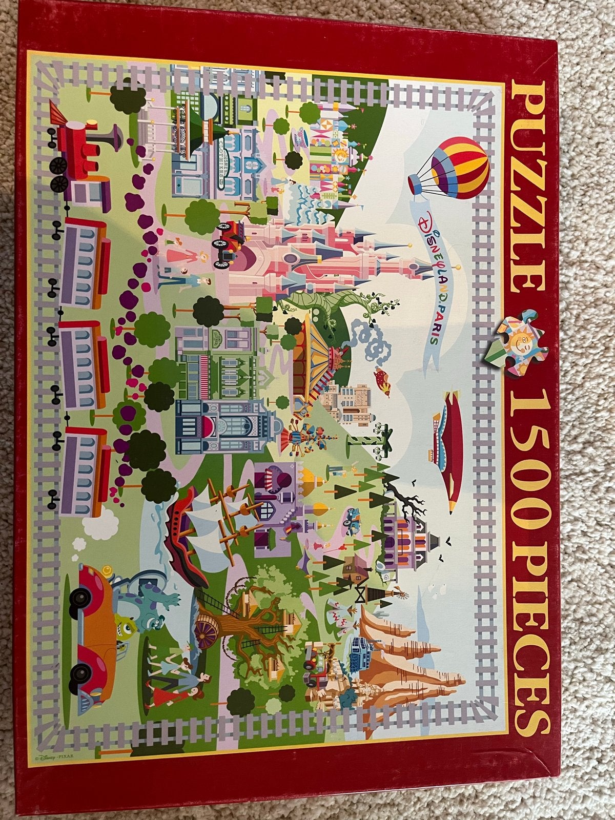 Disney Disneyland Parijs 1500 stukjes legpuzzel, Ophalen of Verzenden, 500 t/m 1500 stukjes, Zo goed als nieuw, Legpuzzel
