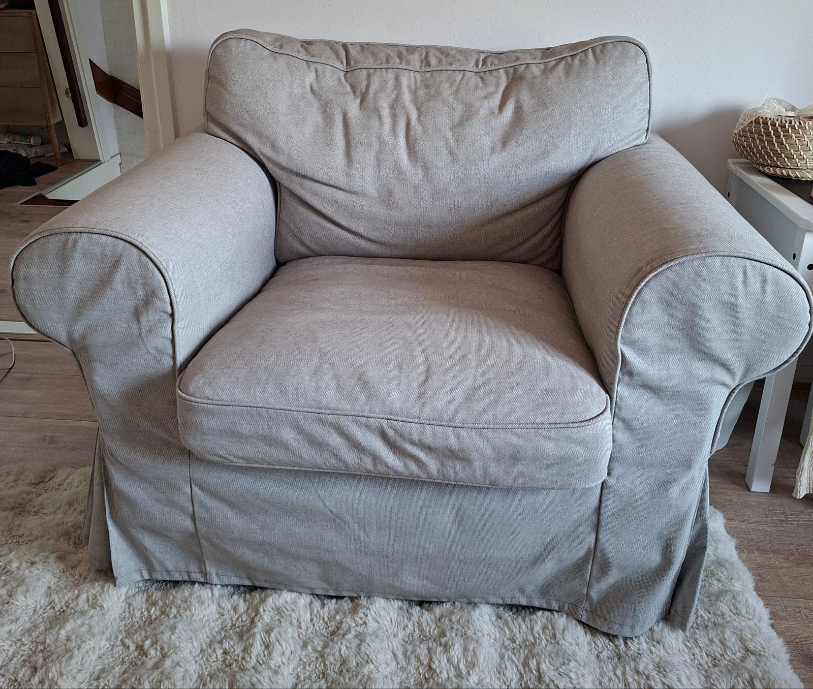 Comfortabele fauteuil - IKEA Ektorp, Ophalen, Klassiek, Comfortabel, 75 tot 100 cm, Zo goed als nieuw