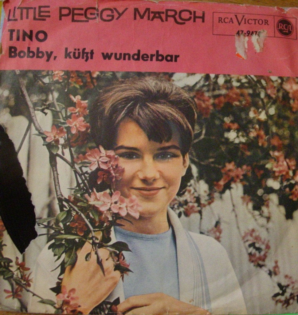 45T 7INCH VINYL SINGLE LITTLE PEGGY MARCH, Ophalen of Verzenden, Zo goed als nieuw, Pop