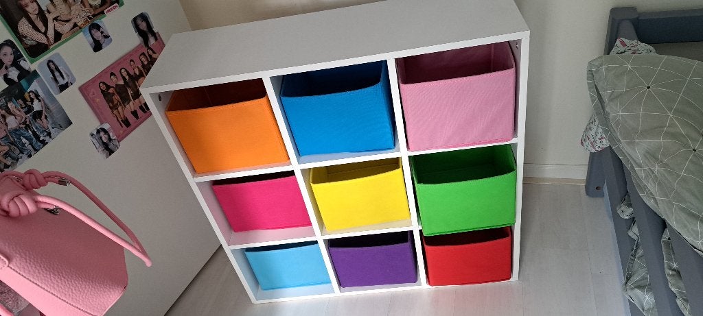 Leuke kinderkast met gekleurde mandjes, Gebruikt, Kast, 75 tot 100 cm, Minder dan 50 cm
