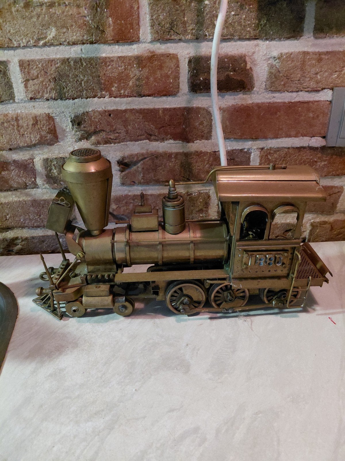 Vintage Messing Trein Schaalmodel 1880, Ophalen of Verzenden, Gebruikt, Trein, Schaalmodel