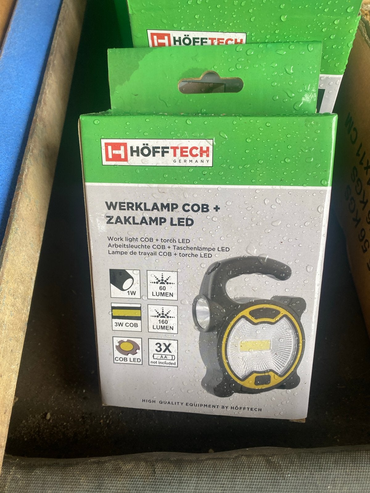 Höftech Werklamp COB + Zaklamp LED - Nieuw, Ophalen of Verzenden, Nieuw, Batterij