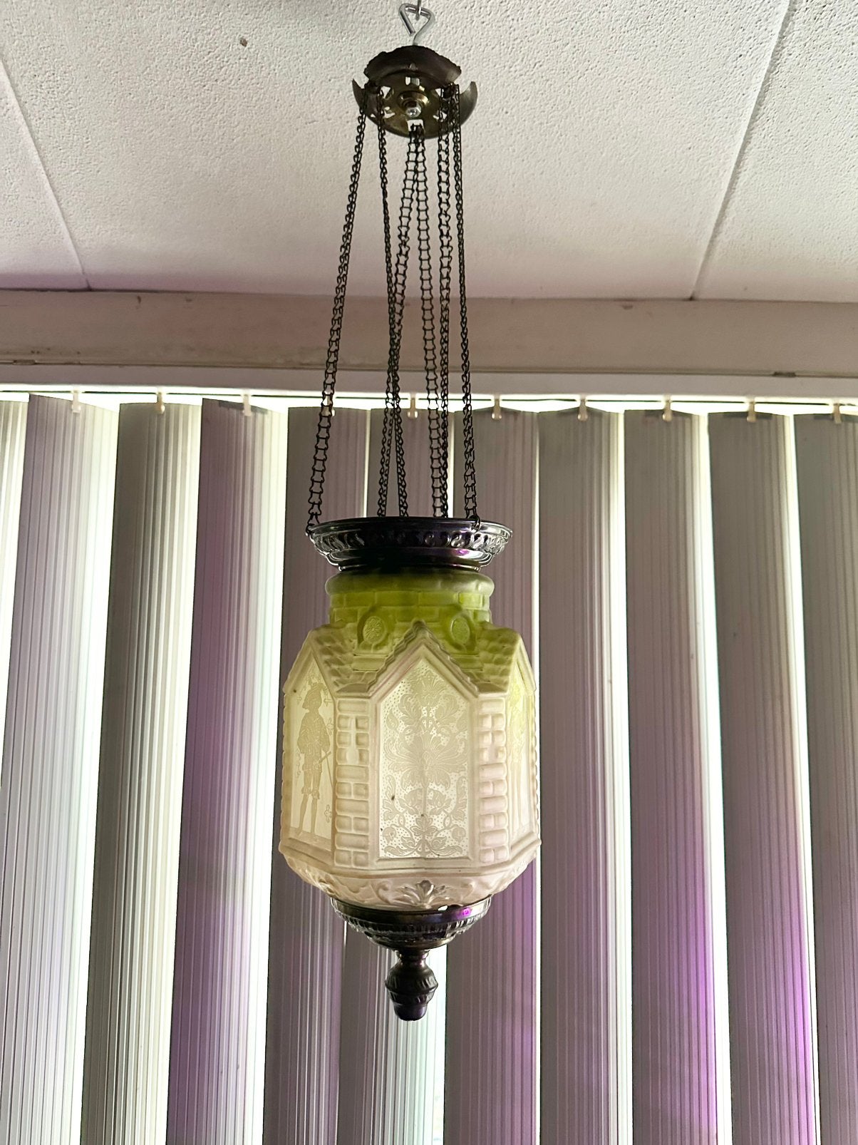 Art deco kaars plafondlamp, Ophalen of Verzenden