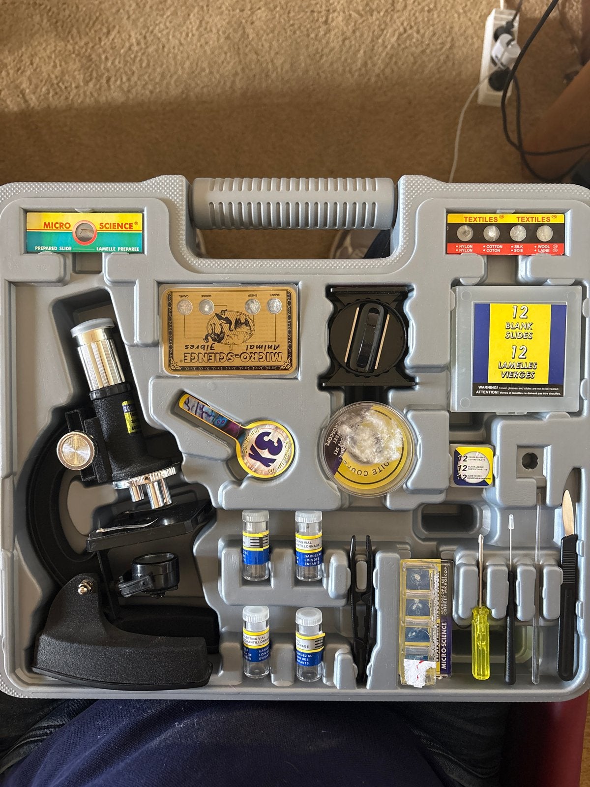 Microscoop set voor kinderen - Micro-Science Deluxe, Audio, Tv en Foto, Ophalen, Gebruikt, 1000x of meer, Biologische microscoop