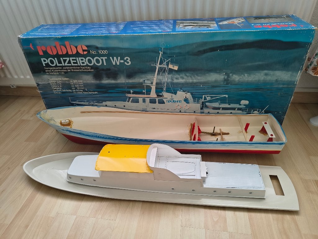 Robbe W3 Politieboot, Hobby en Vrije tijd, Modelbouw | Boten en Schepen, Ophalen of Verzenden, Zo goed als nieuw, Groter dan 1:32