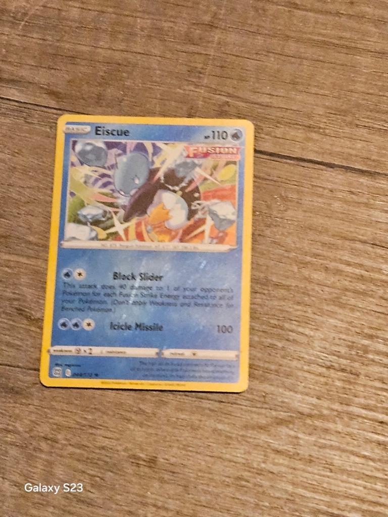 Eiscue pokemon kaart, Ophalen of Verzenden, Gebruikt, Losse kaart