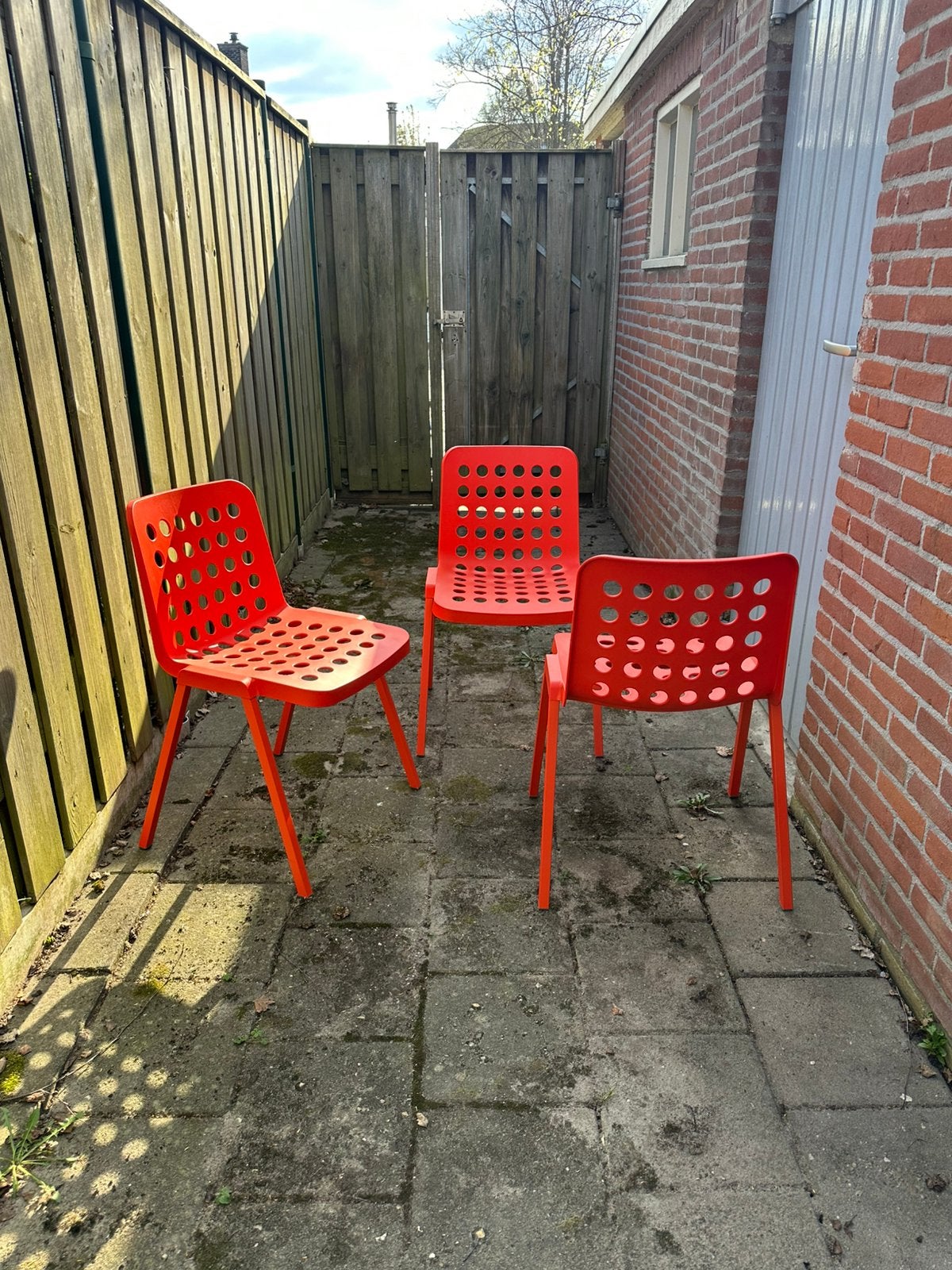 5 originele Pedrali Italian Design stoelen.  binnen/buiten, Ophalen, Kunststof, Zo goed als nieuw, Pedrali