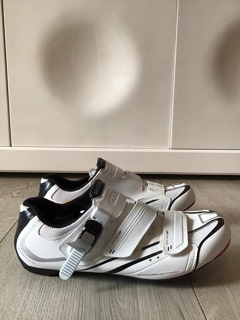 Z.g.a.n witte Shimano RO-88 wielrenschoenen maat 45, Fietsen en Brommers, Fietsaccessoires | Fietskleding, Zo goed als nieuw, Heren