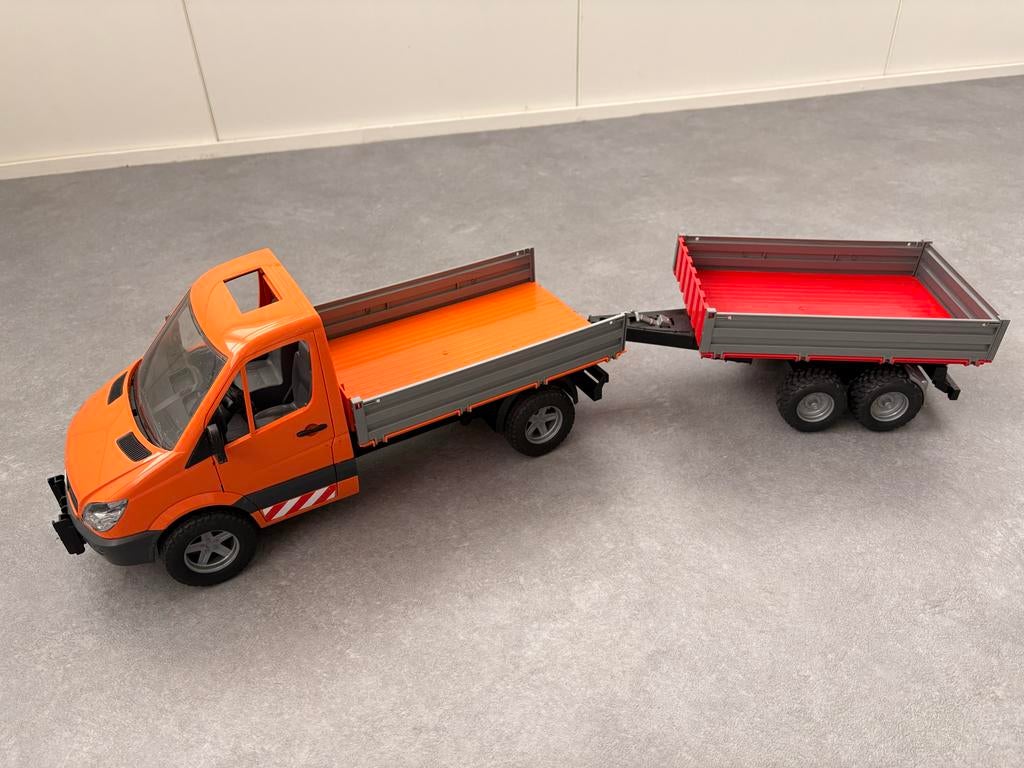 Bruder Mercedes Sprinter met aanhanger, Ophalen, Gebruikt