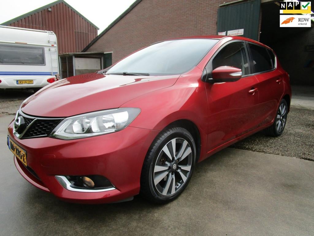 Nissan Pulsar 1.2 DIG-T N-Connecta leer,cam,clima 17inc mooi, Auto's, Nissan, Voorwielaandrijving, Gebruikt, Euro 6, 4 cilinders
