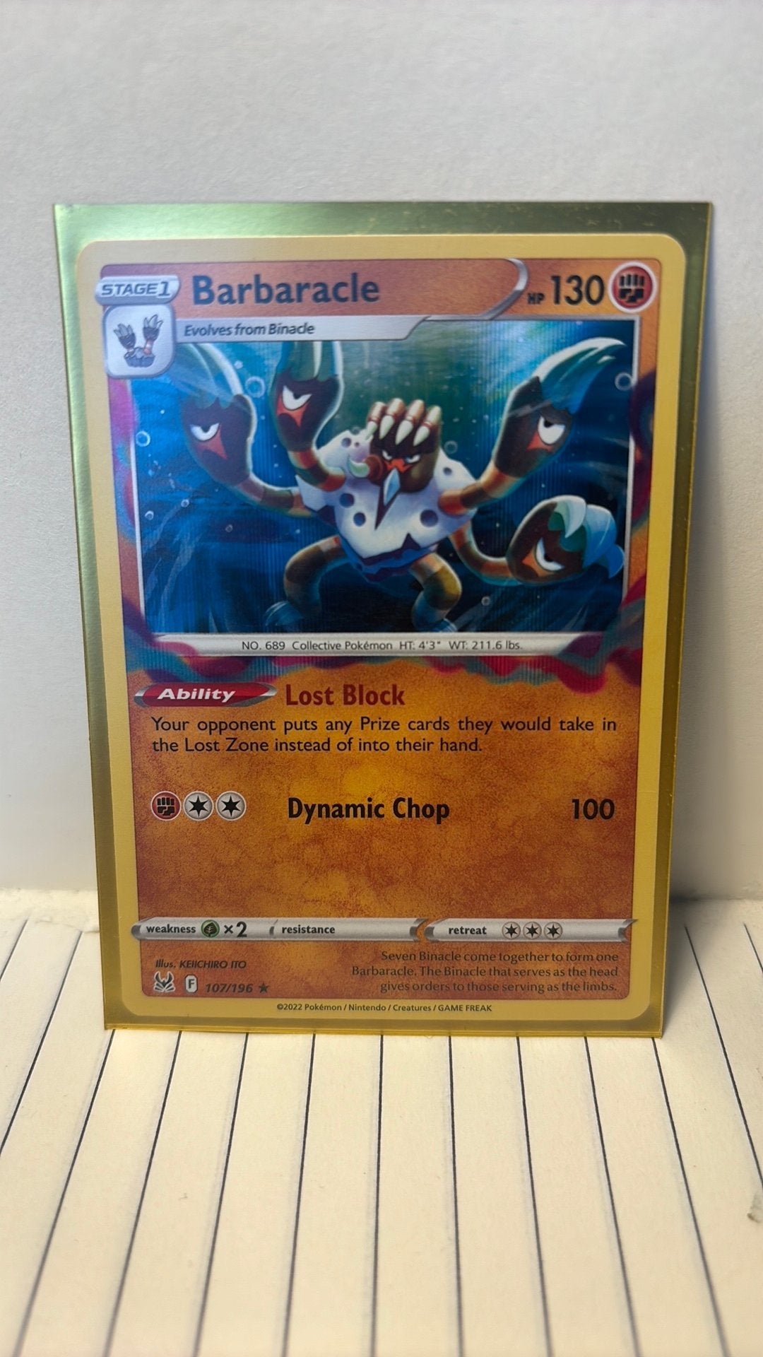 Barbaracle 107/196 lost origin holo pokemon kaart, Ophalen of Verzenden, Nieuw