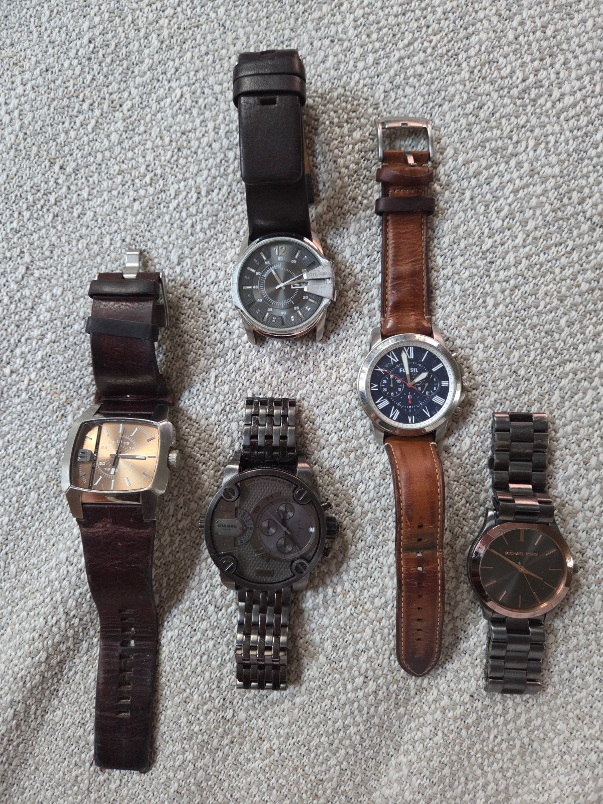 Diverse heren horloges, Overige merken, Gebruikt, Polshorloge, Overige materialen