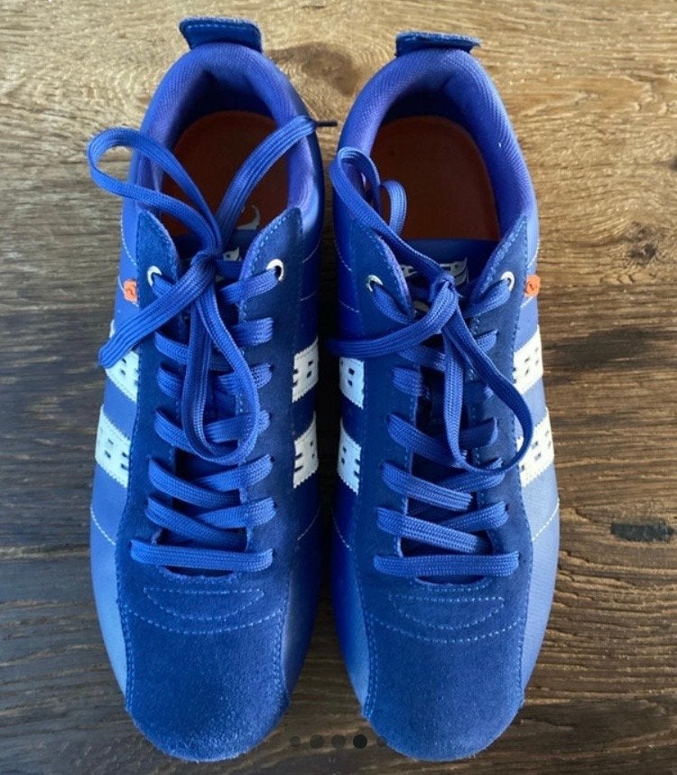 Quick lederen sneakers - Maat 45, Blauw, Ophalen of Verzenden, Sneakers of Gympen, Zo goed als nieuw