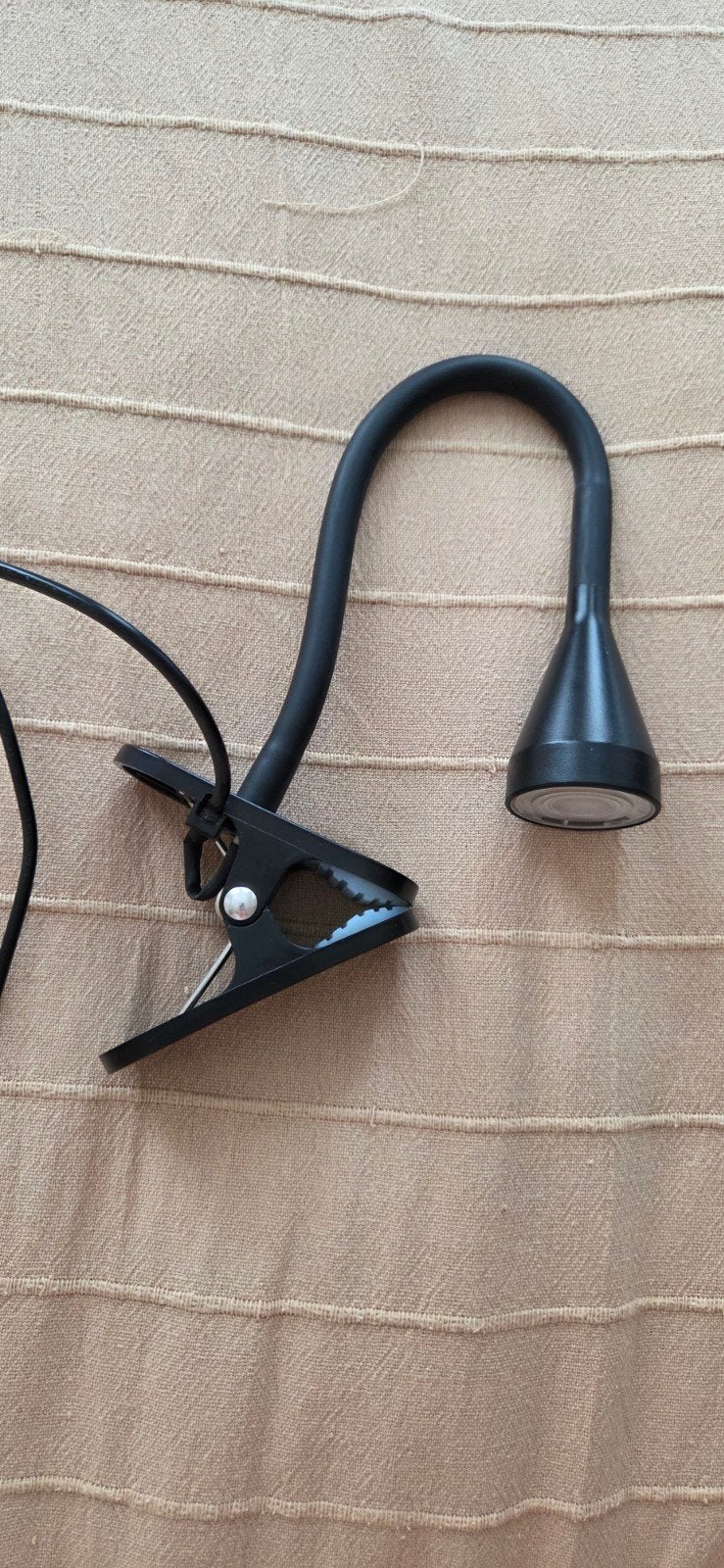Ikea  NÄVLINGE Flexibele Leeslamp / Nachtlamp met Klem - Zwa, Metaal, Zwart, Overige fittingen, Zo goed als nieuw