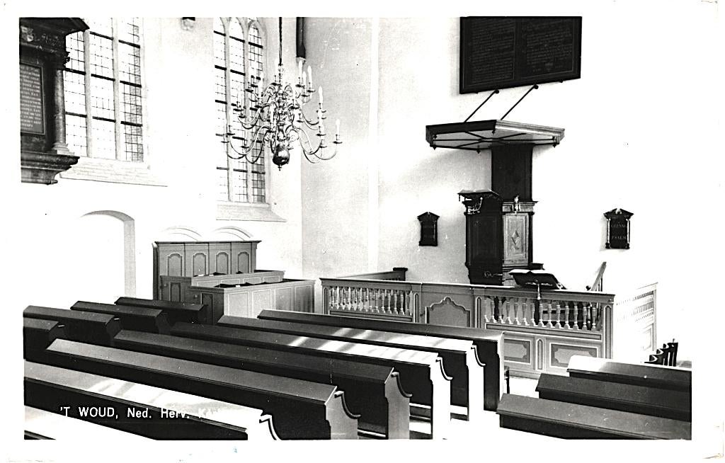 913944 't Woudt Den Hoorn ZH 1967 t Woud Ned Herv Kerk, Ophalen of Verzenden, 1960 tot 1980, Ongelopen, Zuid-Holland