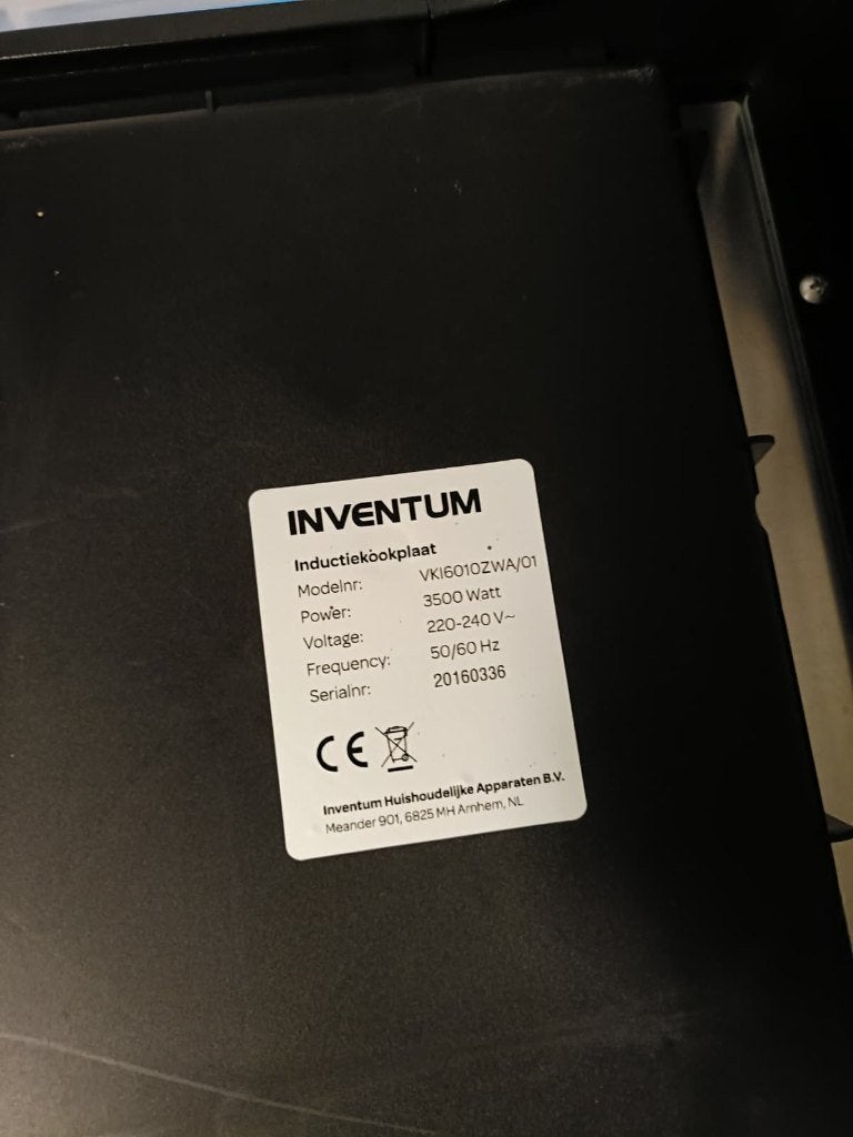 Inventum VKI6010ZWA kookplaat, Ophalen, 4 kookzones, Zo goed als nieuw, Vrijstaand