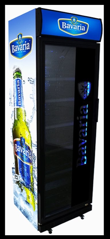 10x Bavaria Bier koelkast met reclame De Kornschuur, Zonder vriesvak, 200 liter of meer, 60 cm of meer, Nieuw
