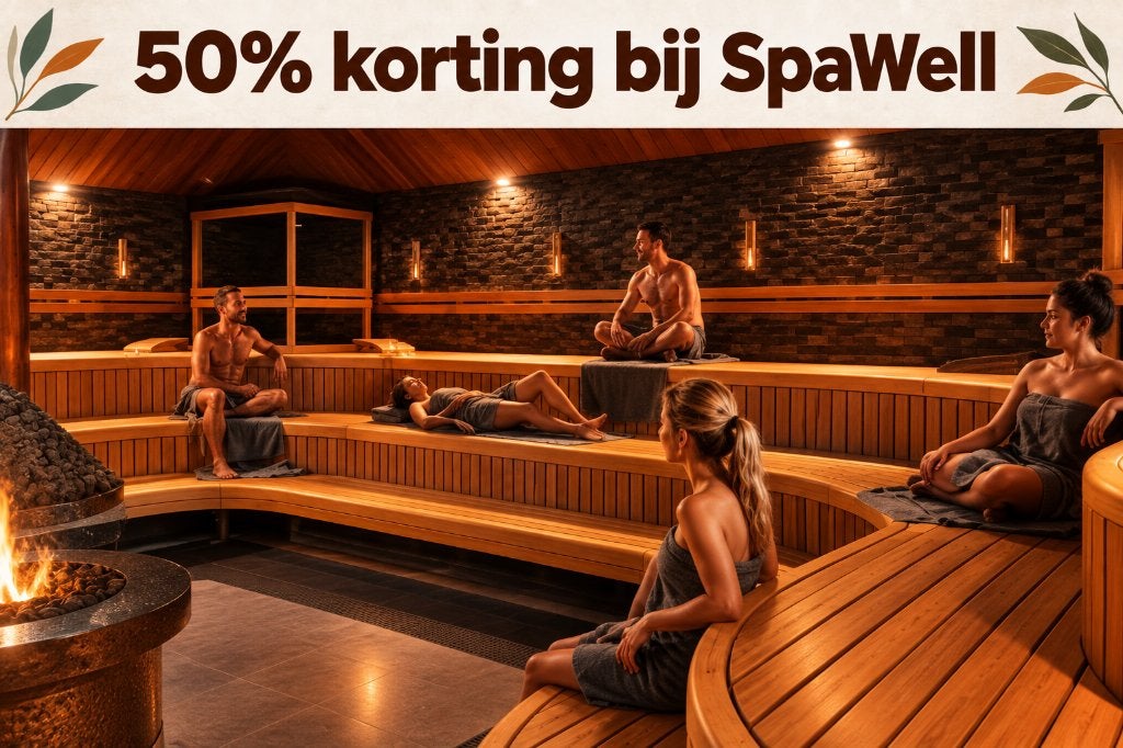 50% voordeel / kortingsbon van SpaWell, Eén persoon, Kortingsbon, Spa of Sauna