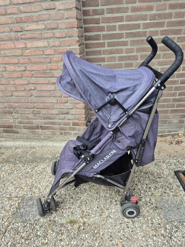 Maclaren Buggy - incl reistas, spijkerstof, Ophalen, Gebruikt, Maclaren, Verstelbare rugleuning