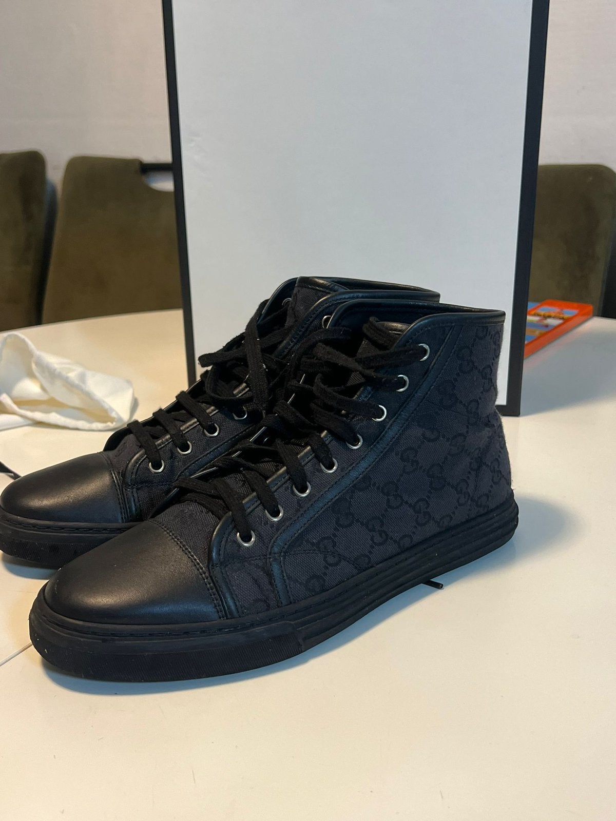 Gucci High Tops, Ophalen of Verzenden, Zo goed als nieuw, Zwart