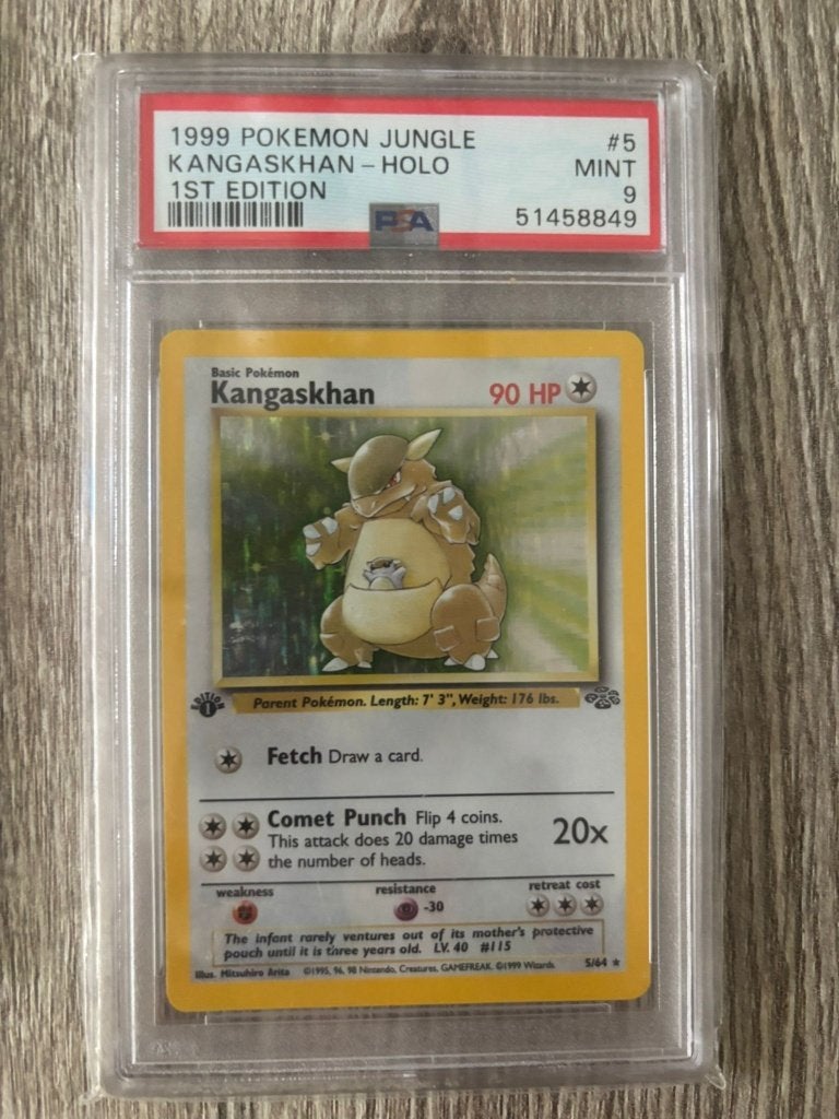 Kangaskhan 1st Edition PSA 9 – Pokémon Jungle 1999, Ophalen, Zo goed als nieuw, Foil