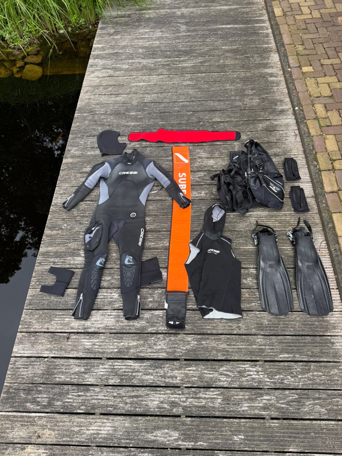 Complete duik uitrusting, Watersport en Boten, Ophalen, Zo goed als nieuw, Duikpak