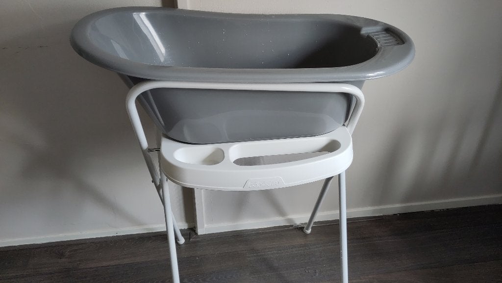Bébéjou babybadje met standaard, Kinderen en Baby's, Badjes en Verzorging, Ophalen, Gebruikt, Badje, Bébé-jou