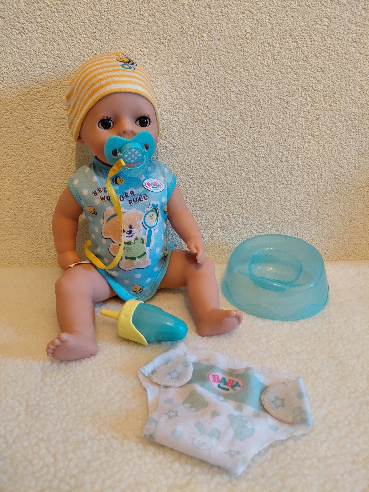 Kleine Baby Born Jongens Pop Lukas 🩵 Zapf Creation  = 36, Ophalen of Verzenden, Gebruikt, Babypop