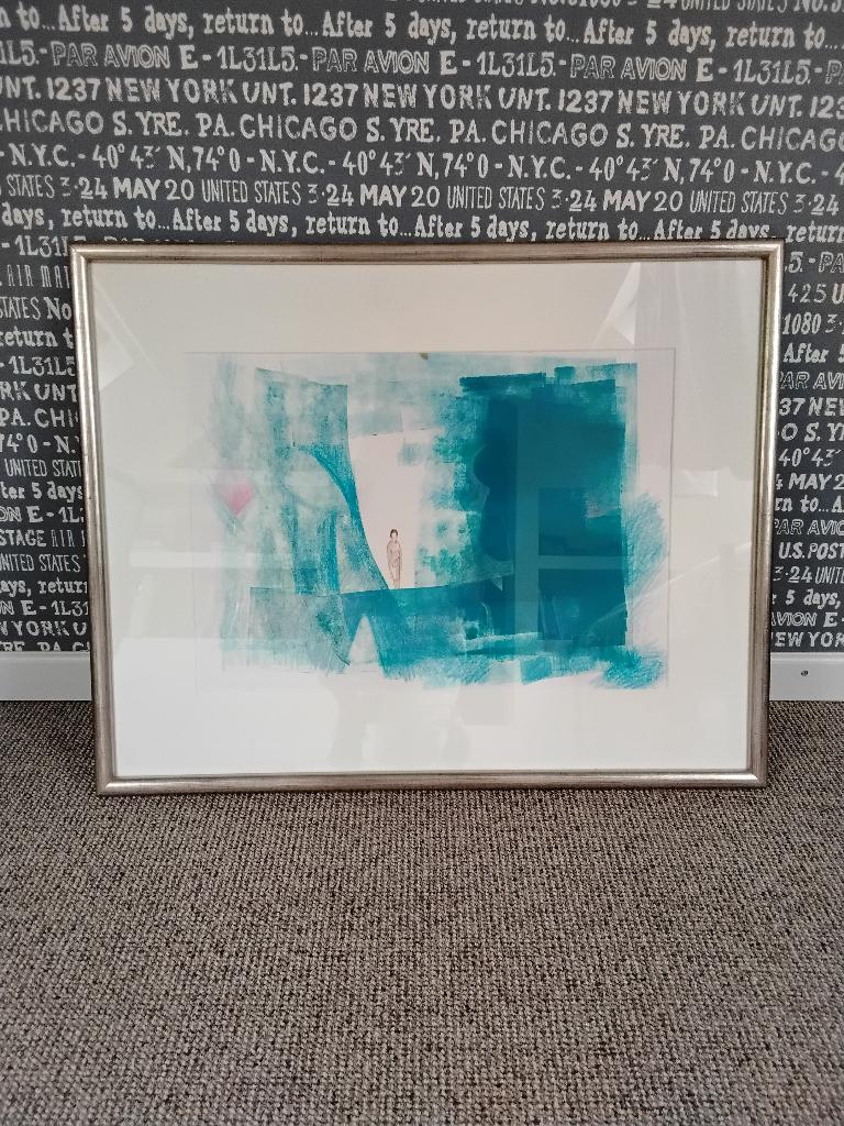 Schilderij Gene Eggen, Ophalen, 79 cm, Ingelijst, 1950 - 1999