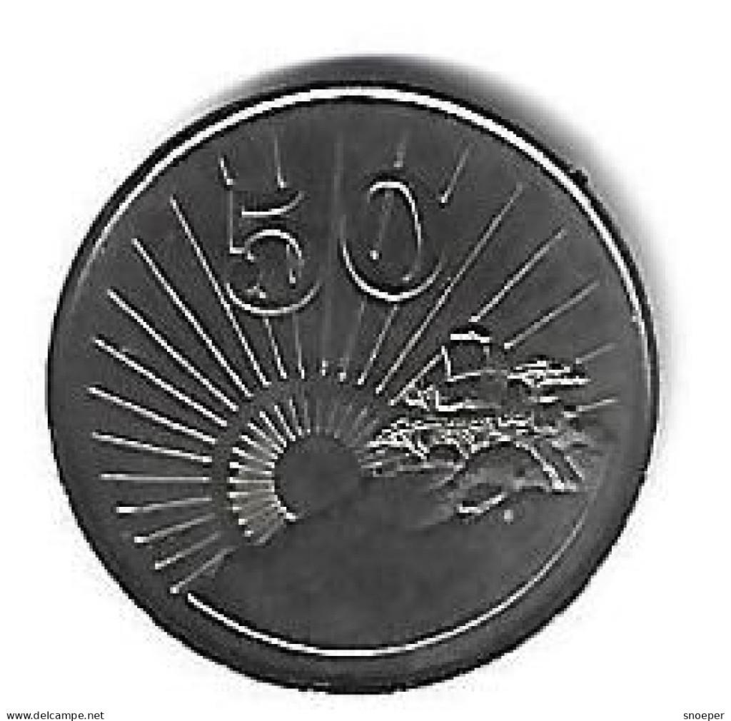 zimbabwe 50 cents 1980 km 5 xf+, Postzegels en Munten, Munten | Afrika, Verzenden, Zimbabwe, Losse munt