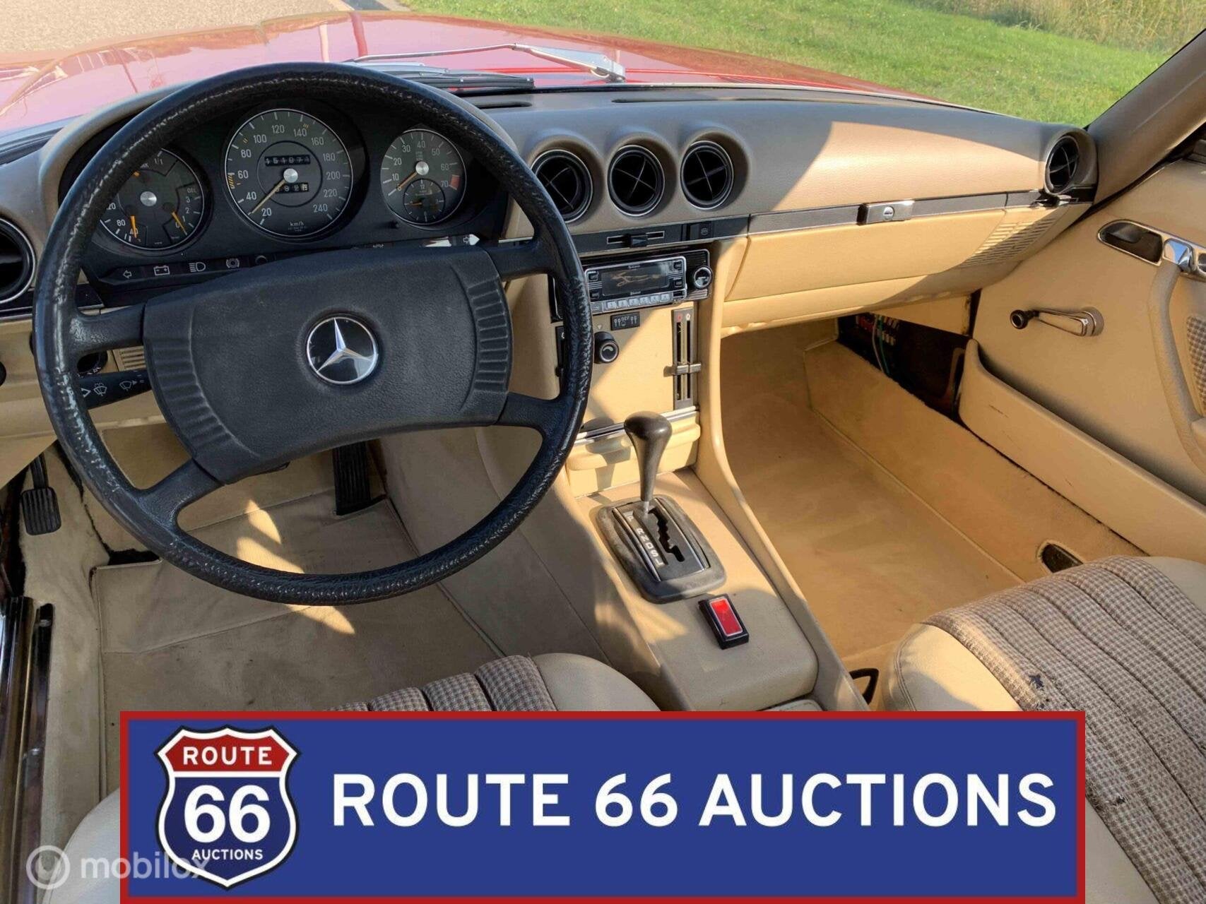 Mercedes-Benz 280 SLC | 1976 | Route 66 Auctions, Auto's, Overige carrosserieën, Zwart, Mercedes-Benz, Bedrijf