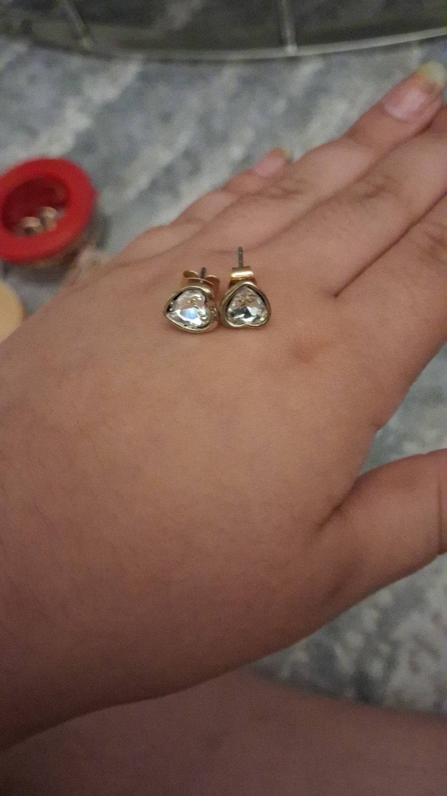 Oorbellen en goude kinder armband, Ophalen of Verzenden, Goud, Overige materialen