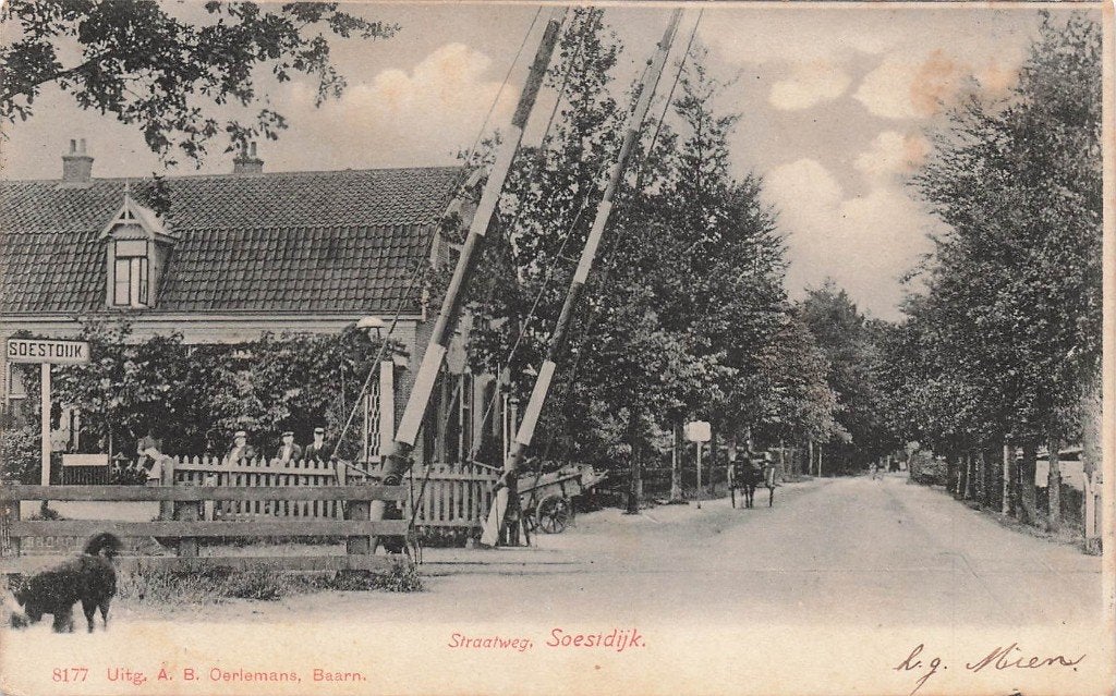 JP645 Soestdijk Straatweg Spoor Overgang 1907, Verzamelen, Ophalen of Verzenden, Voor 1920, Gelopen, Utrecht