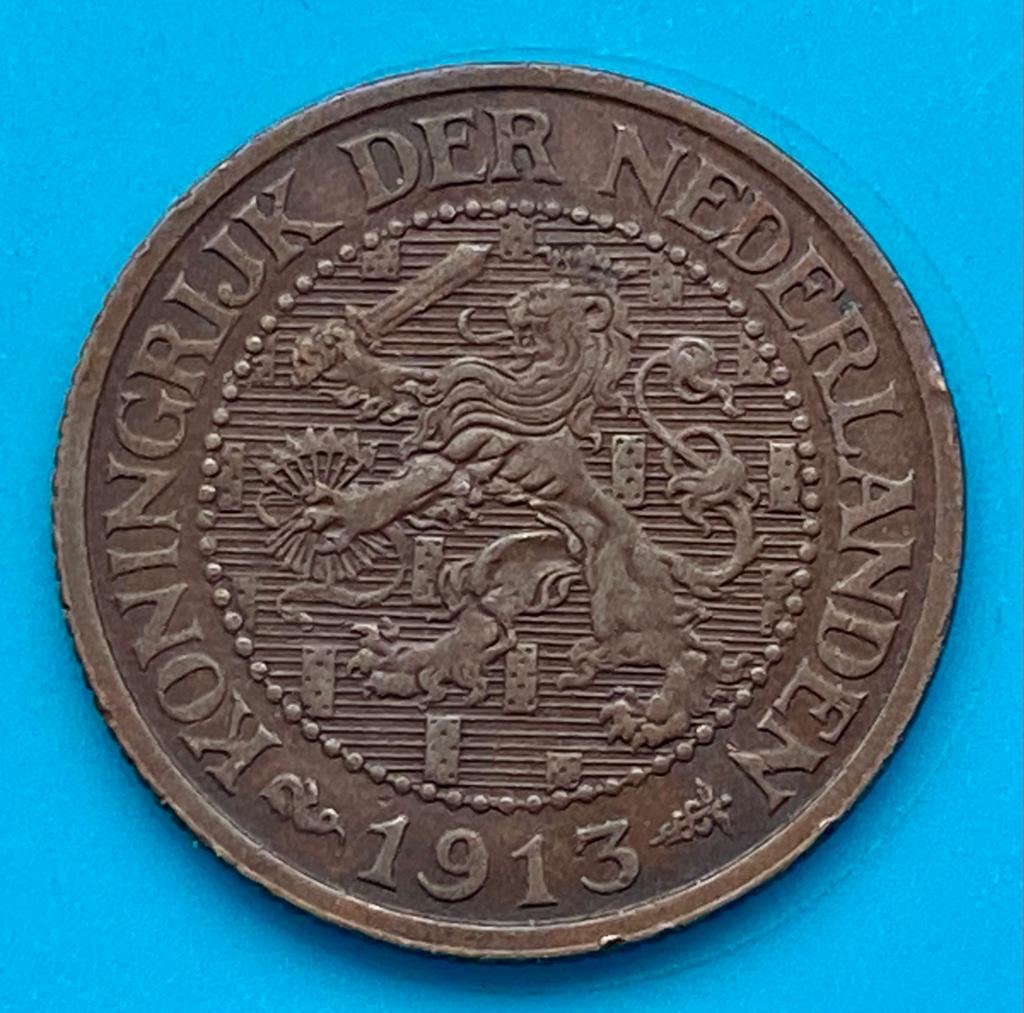 2 1/2 Cent 1913, inclusief verzending, Ophalen of Verzenden, Koningin Wilhelmina, Overige waardes, Losse munt
