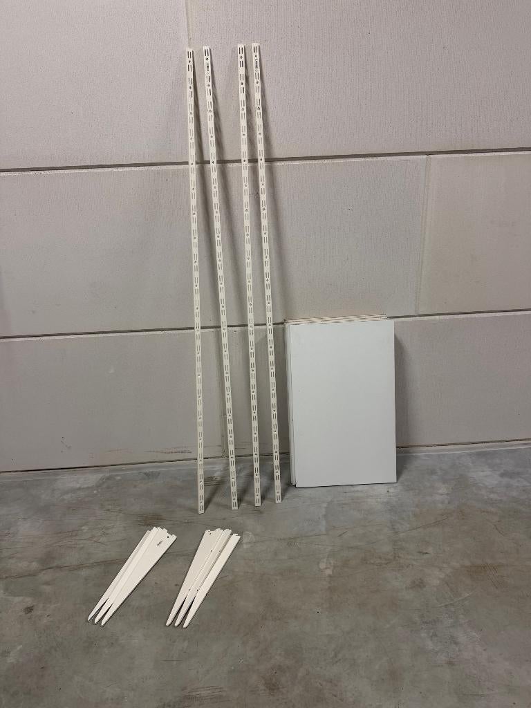 Wandrailsysteem staal gelakt 200 cm, 4 stuks, compleet set., Ophalen, Gebruikt