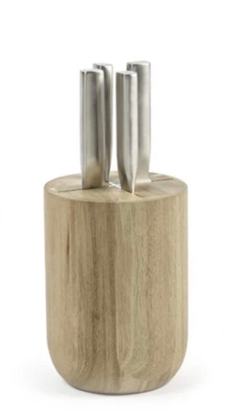 Nieuw in doos Serax Piet Boon Base Messenblok met 4 Messen, Ophalen, Overige typen, Hout, Nieuw