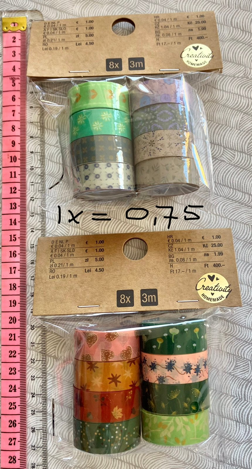 8 rollen deco washi tape nw, Ophalen of Verzenden, Nieuw