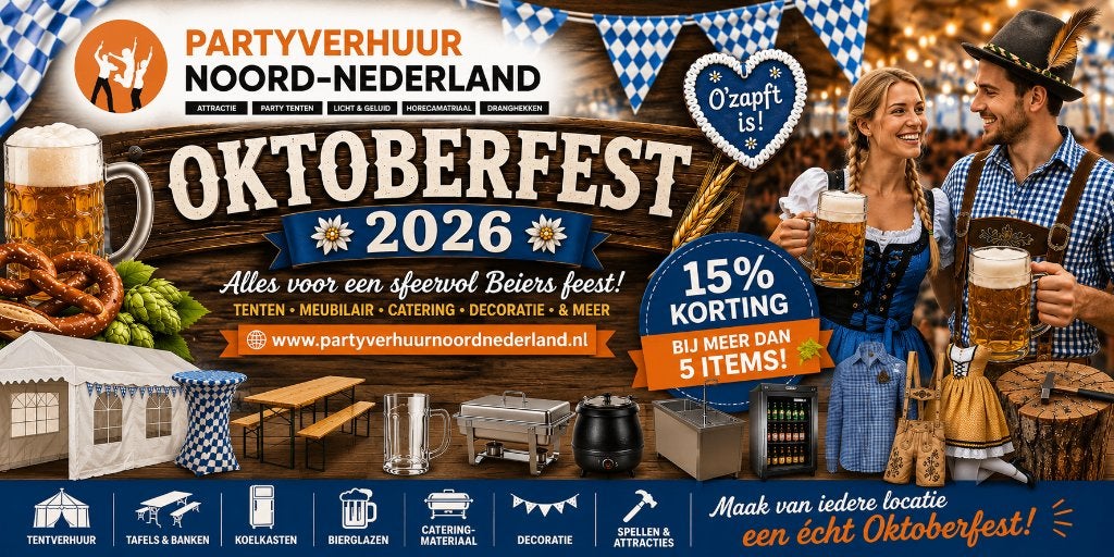 OKTOBERFEST 2026 – HUREN & VERHUURPAKKETTEN, Ophalen of Verzenden, Zo goed als nieuw, Overige typen, Overige