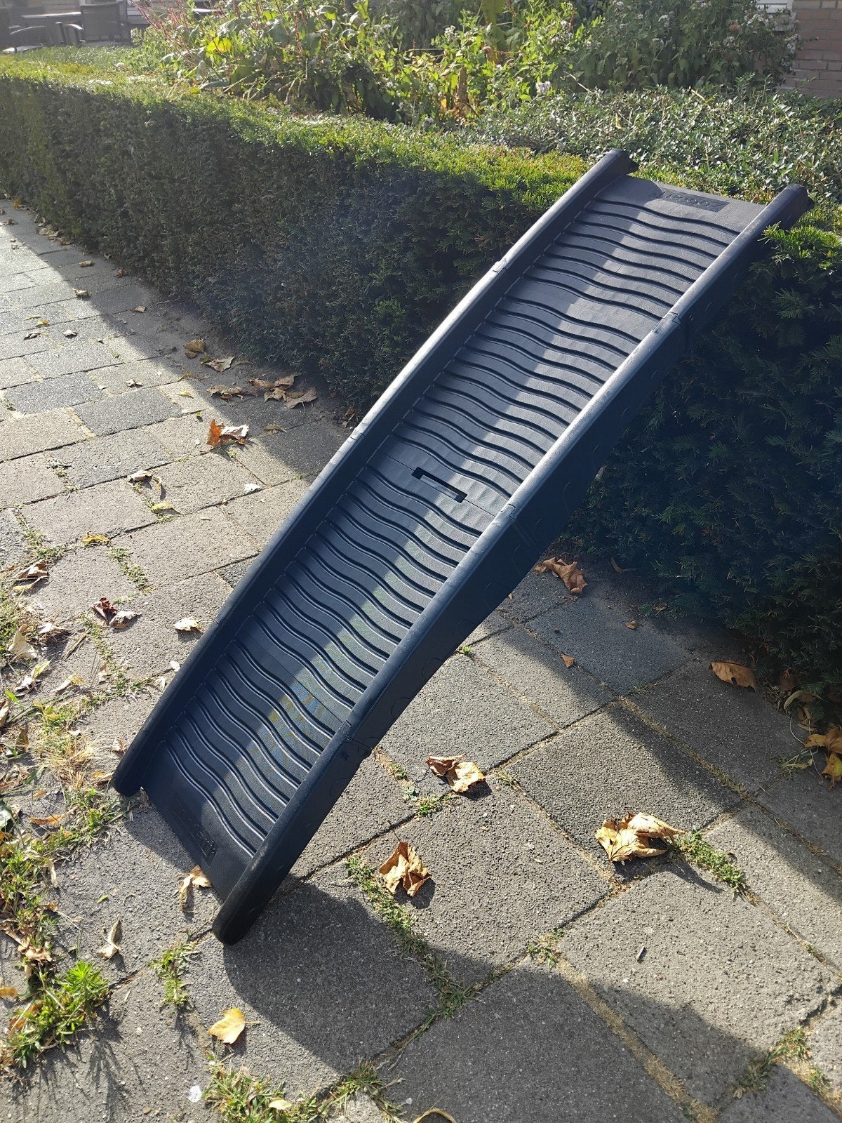 honden loopplank, Ophalen
