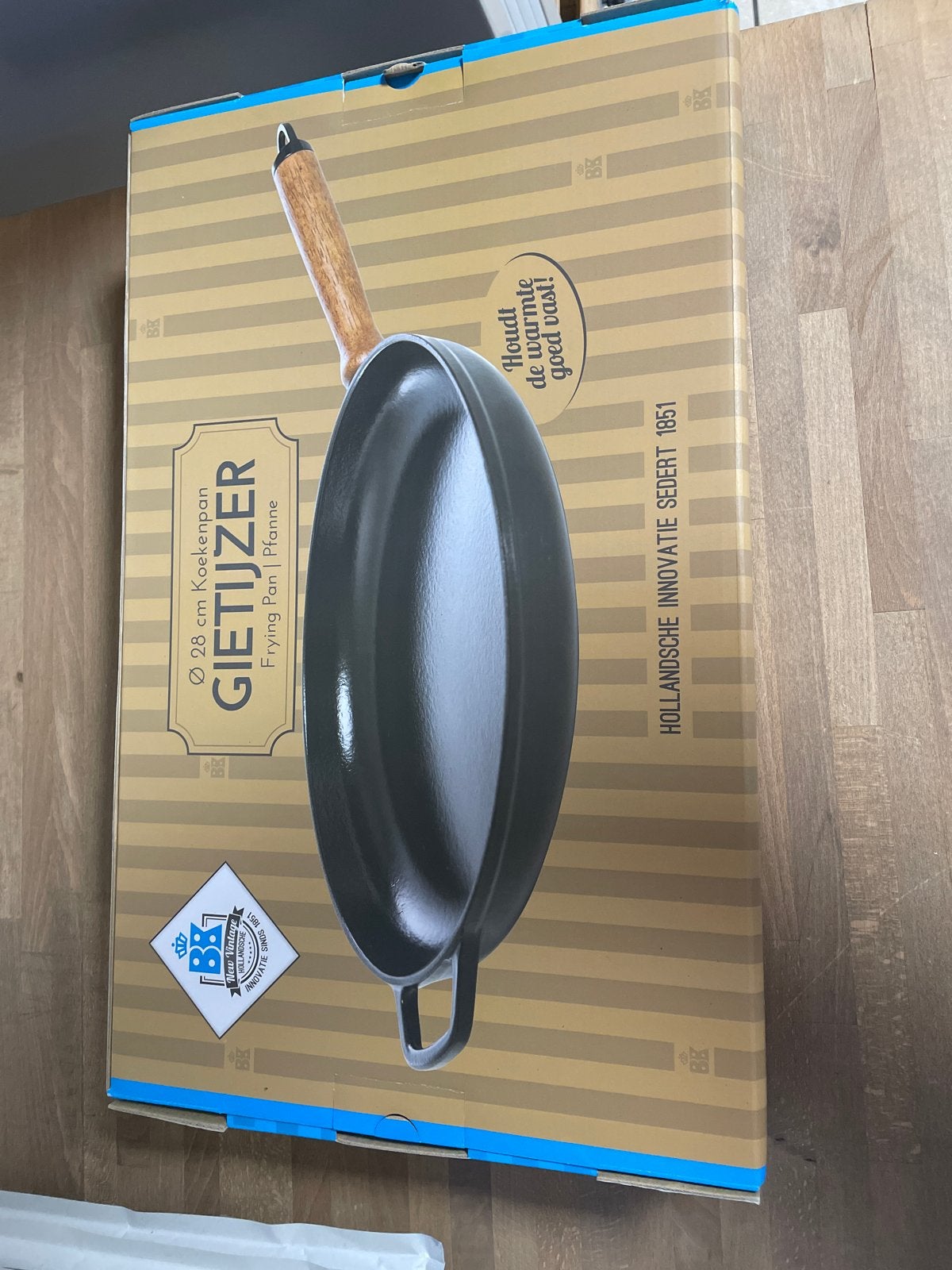 BK New Vintage Gietijzeren Koekenpan Ø 28 cm, Ophalen, Koekenpan, Gietijzer, BK