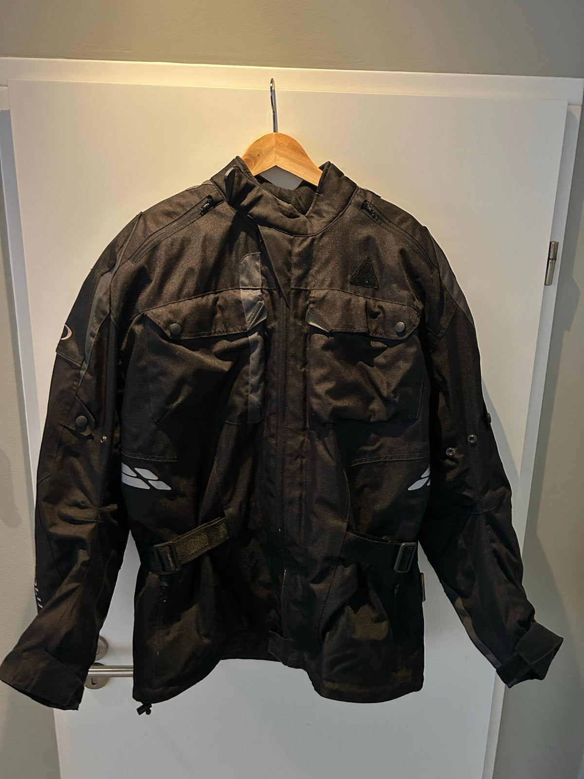 Motorjas Textiel Zwart - Evolution Evo XXL, Motoren, Kleding | Motorkleding, Ophalen, Tweedehands, Heren, Jas | textiel