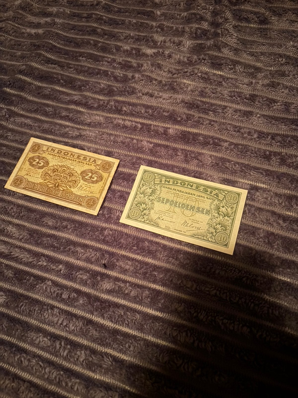 2 Indonesië biljetten, Ophalen of Verzenden, Zilver