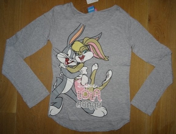 Bugs Bunny en Lola grijze longsleeve mt 176, Meisje, Charles Vogele, Nieuw, Ophalen of Verzenden