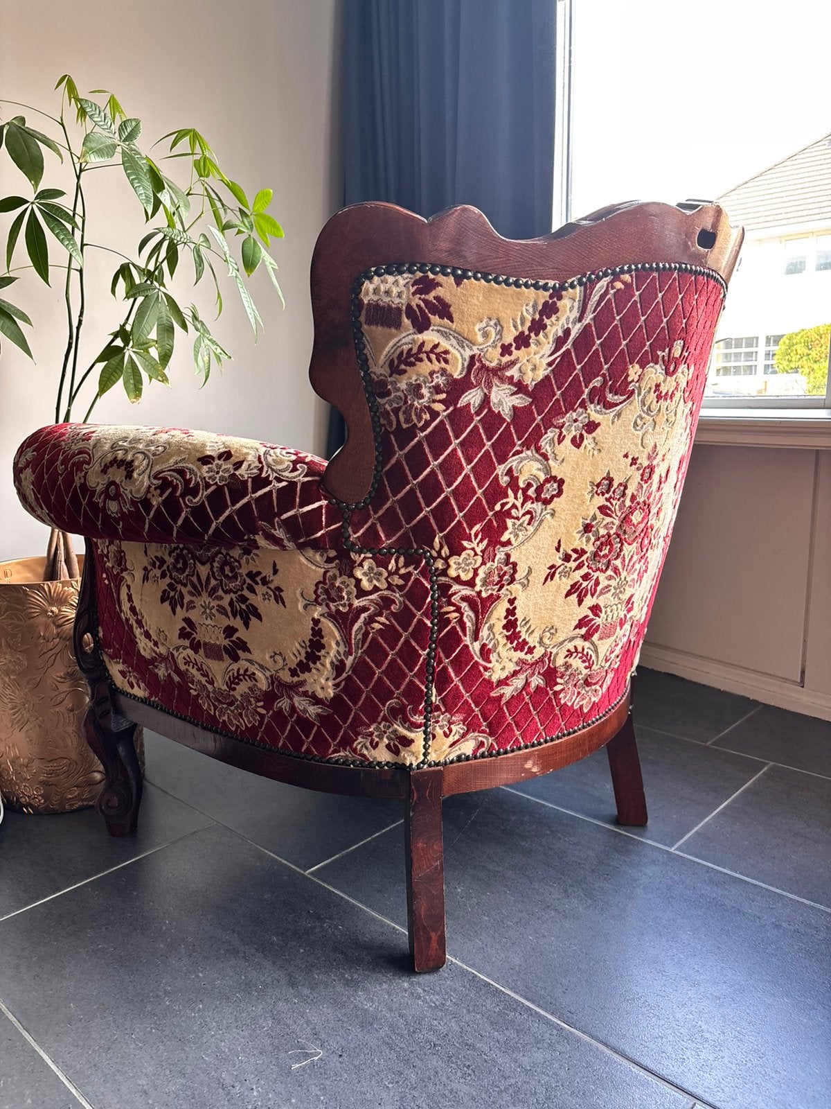 Vintage fauteuil erfstuk stoel, Ophalen, Gebruikt, Klassiek, 75 tot 100 cm