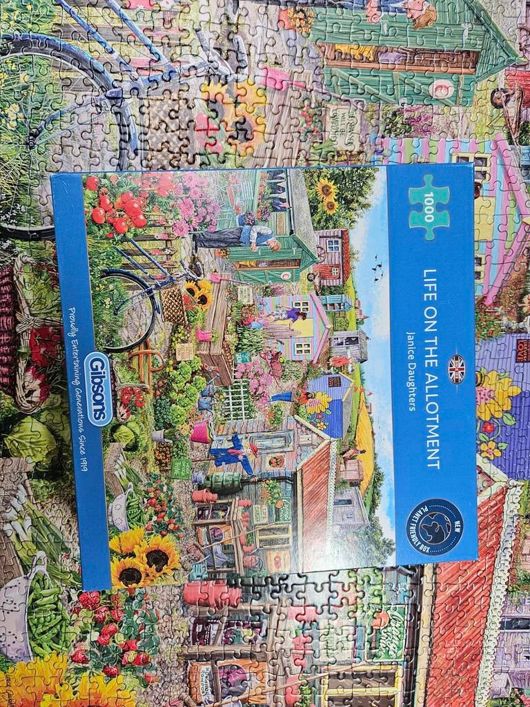 Gibsons Legpuzzel 'Life on the Allotment' 1000 stukjes, Hobby en Vrije tijd, Ophalen of Verzenden, 500 t/m 1500 stukjes, Zo goed als nieuw