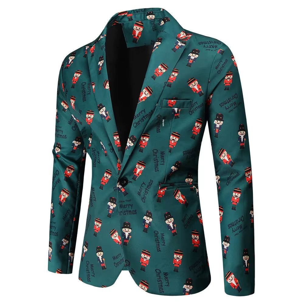 Heren groen kerst colbert, Verzenden, Nieuw, Overige maten, Groen