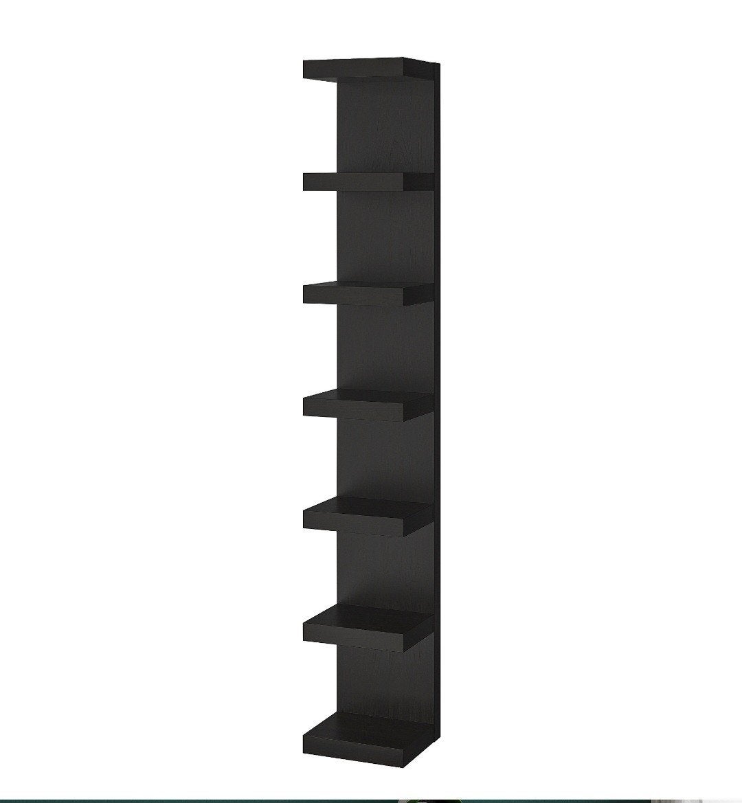 2x IKEA LACK wandrek zwart bruin 190 x 30 cm, Ophalen, Met plank(en), Zo goed als nieuw, Minder dan 150 cm