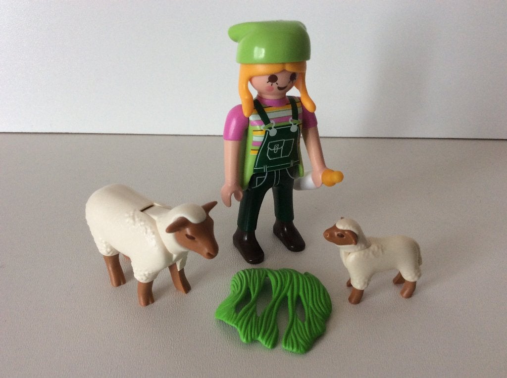 playmobil 9356 boerin met schaapjes, Ophalen of Verzenden, Gebruikt, Complete set