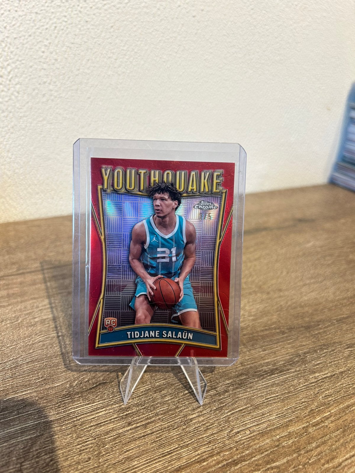 Tidjane Salaün 2024-25 Topps Chrome NBA #YQ-5 /5 RC Rookie, Ophalen of Verzenden, Zo goed als nieuw, Buitenlandse clubs, Poster, Plaatje of Sticker