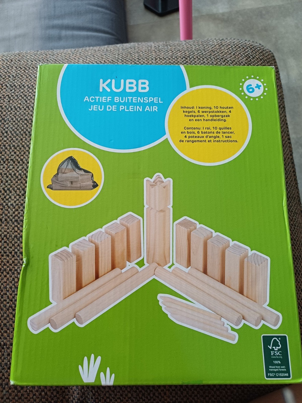 Kubb Actief Buitenspel - Houten Werpspel voor Buiten, Ophalen, Nieuw